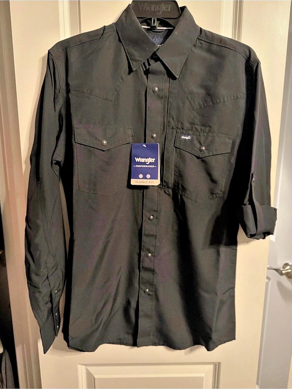 Wrangler Performance Classic Fit Long Sleeve Shirt Black